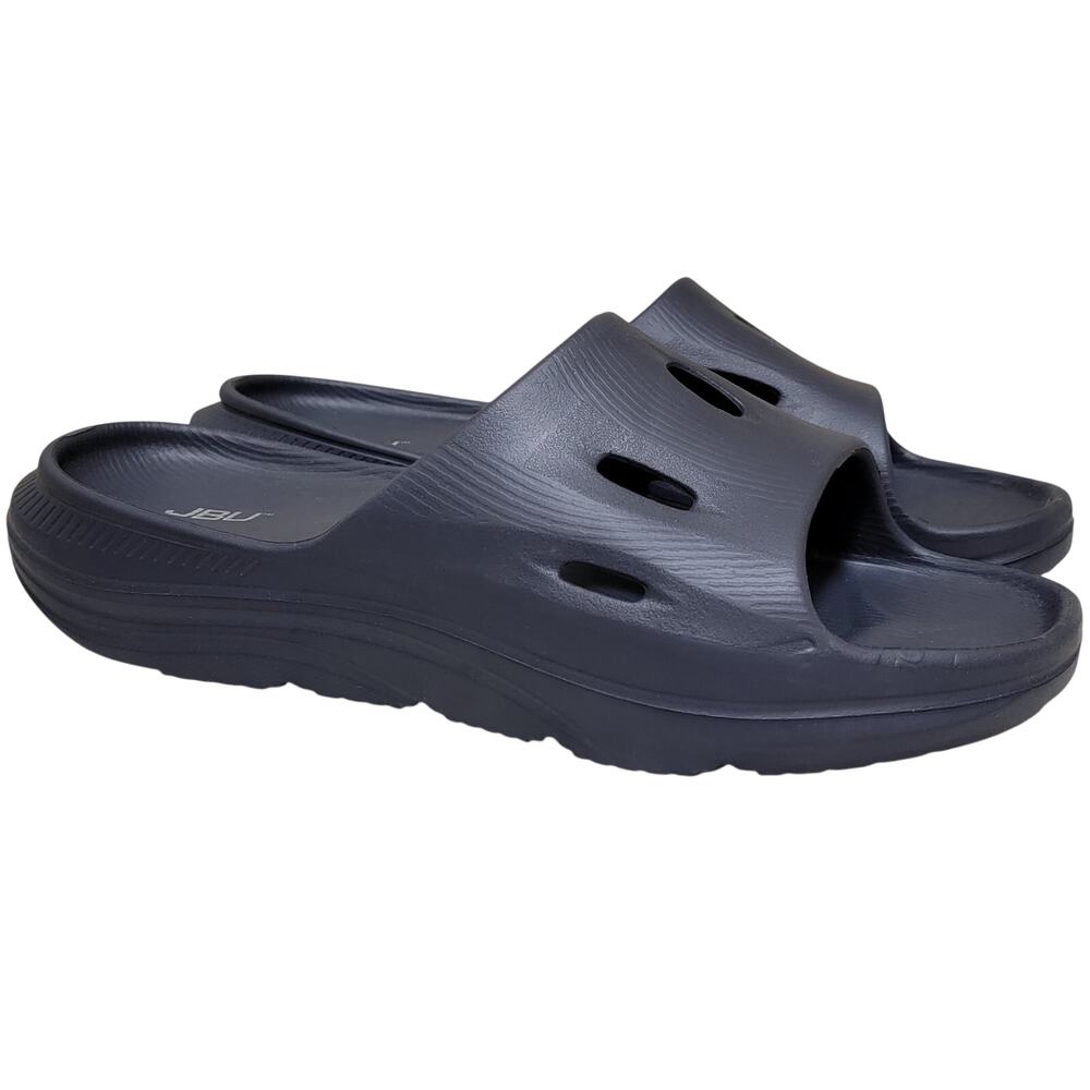 JBU Men Pillow Recovery Cushioned Comfort Slide Sandals Size US 10M Navy Blue